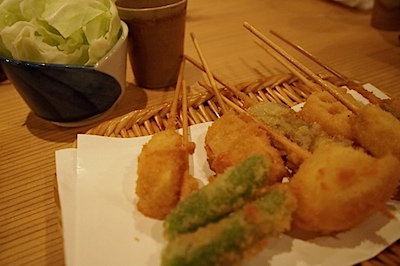先斗町で食べた串揚げの写真