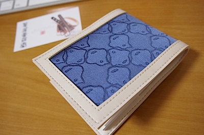京都の文具 千鳥柄のメモ帳カバーの写真
